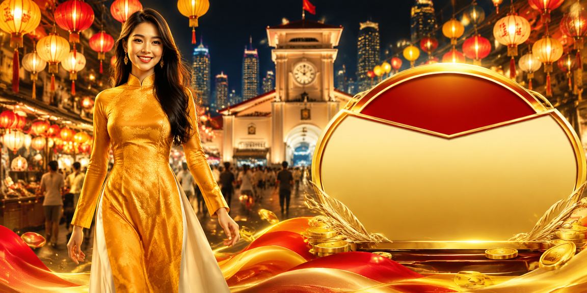 Cô gái mặc áo dài tại Hồ Chí Minh đang xem trang cá cược thể thao trên điện thoại