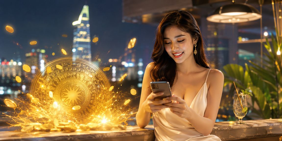 Giao diện casino mobile neon tại TP.HCM trên 6302, minh họa nạp tiền và kích hoạt voucher