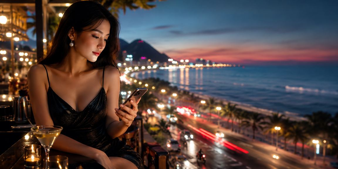 Cảnh bãi biển Vũng Tàu gợi lên không gian giải trí cao cấp và ưu đãi VIP dành cho High Roller